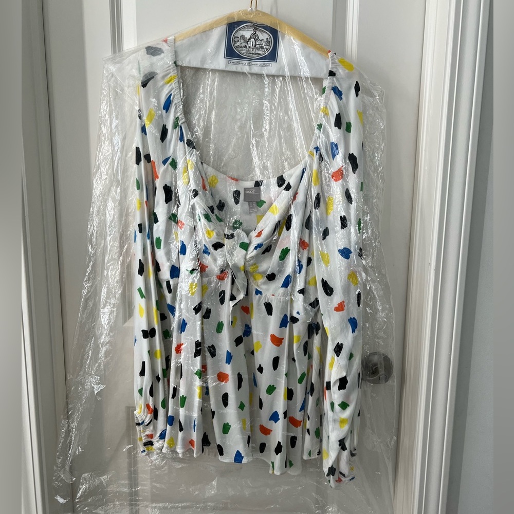 Asos Curve Splodge Print Top - image 5